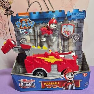 Paw Patrol Rescue Knights Marshall Deluxe Vehicle - Red and Gray